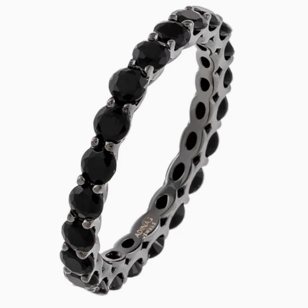 Adina Eden ca onyx dainty ring